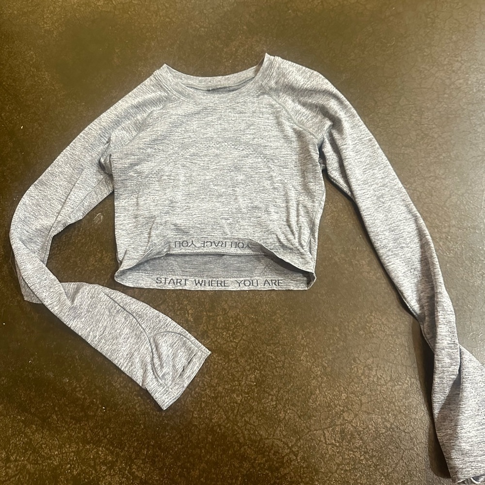 Lululemon racer length, longsleeve, athletic top